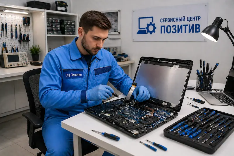 Замена шлейфа матрицы ноутбука в Монино