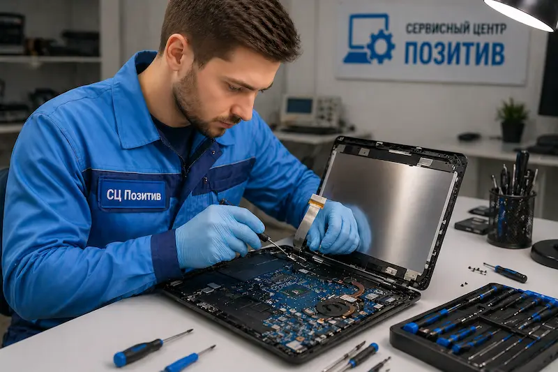 Ремонт шлейфа матрицы ноутбука в Монино