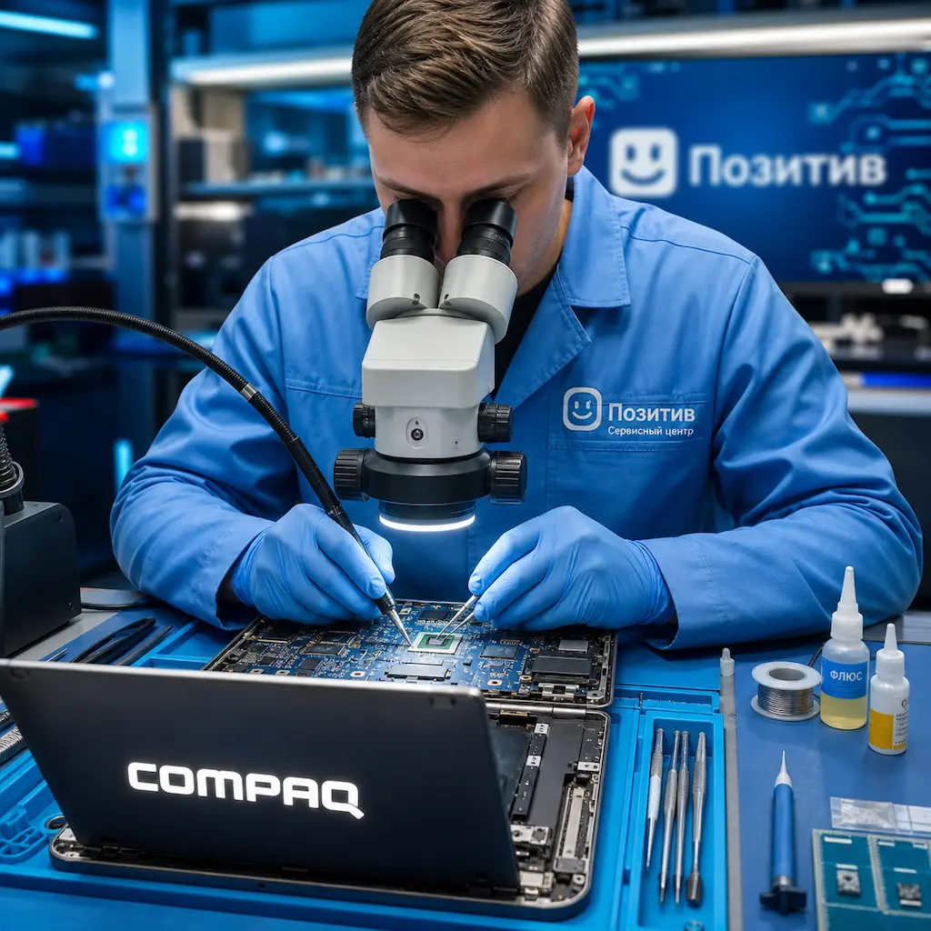 Замена видеокарты ноутбука Compaq в Монино