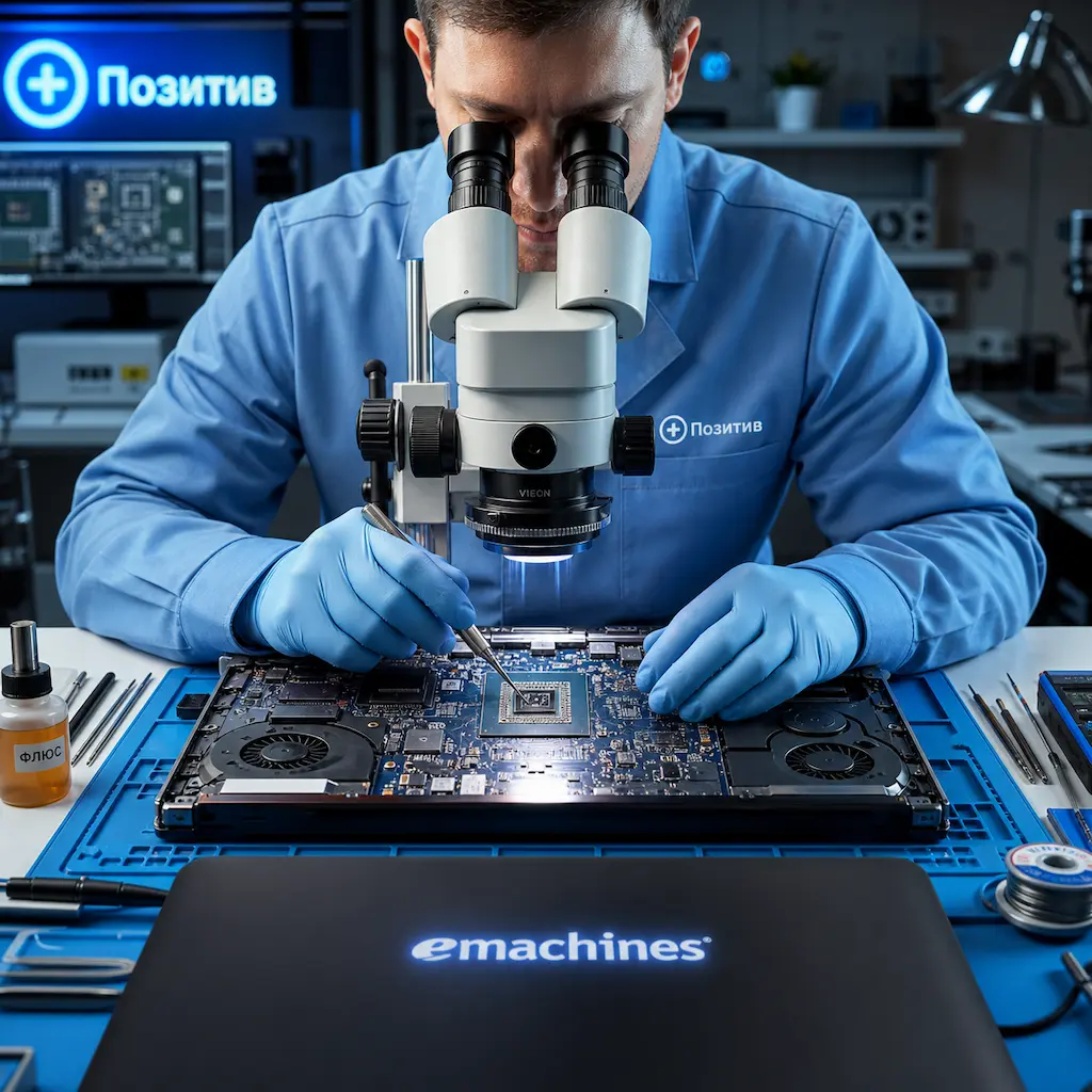 Замена видеокарты ноутбука Emachines в Монино