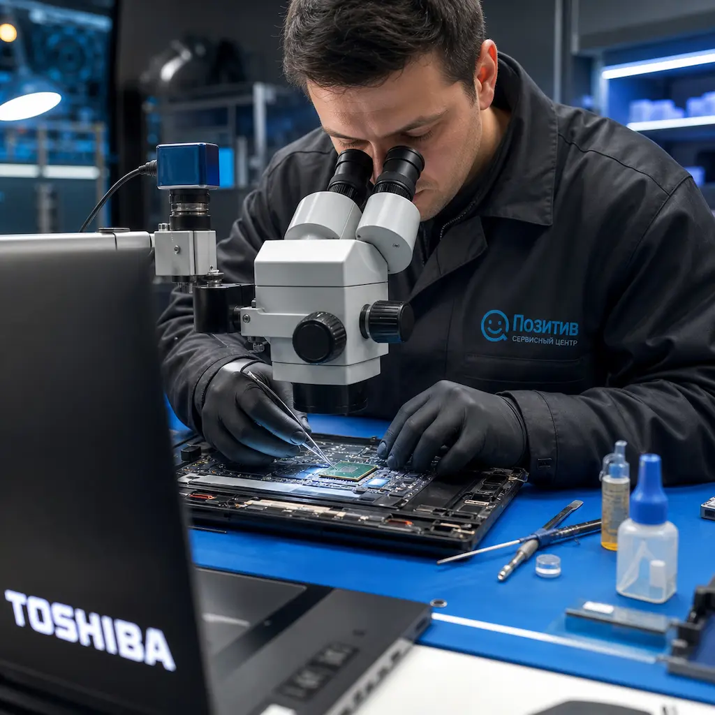 Замена видеокарты ноутбука Toshiba в Монино