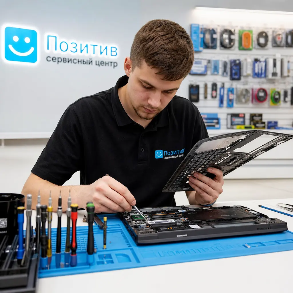 заменить клавиатуру на ноутбуке Lenovo в Монино