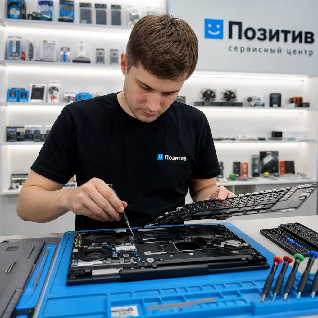 заменить клавиатуру на ноутбуке Samsung в Монино