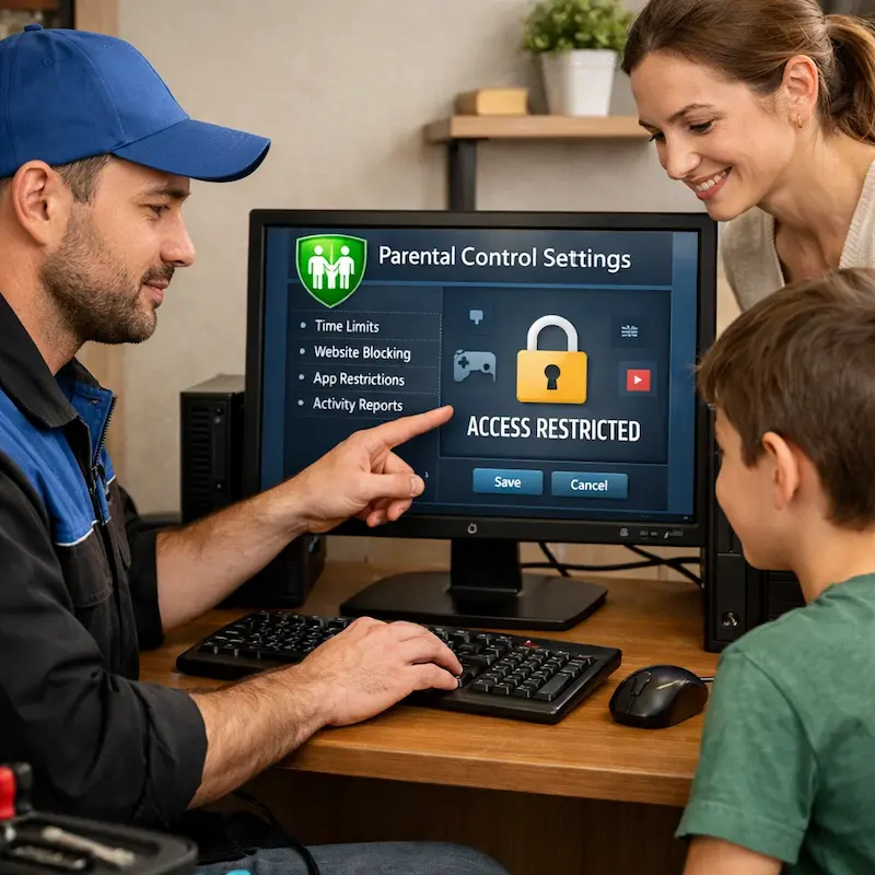 Родительский контроль на компьютере и ноутбуке в Монино