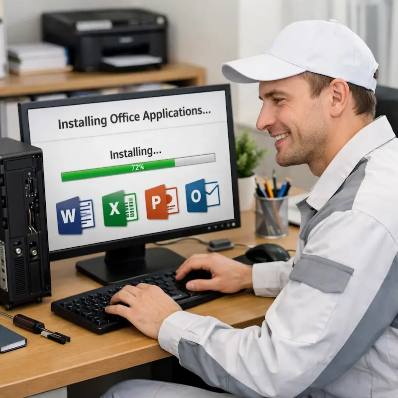 Установка и настройка программ на компьютере в Монино