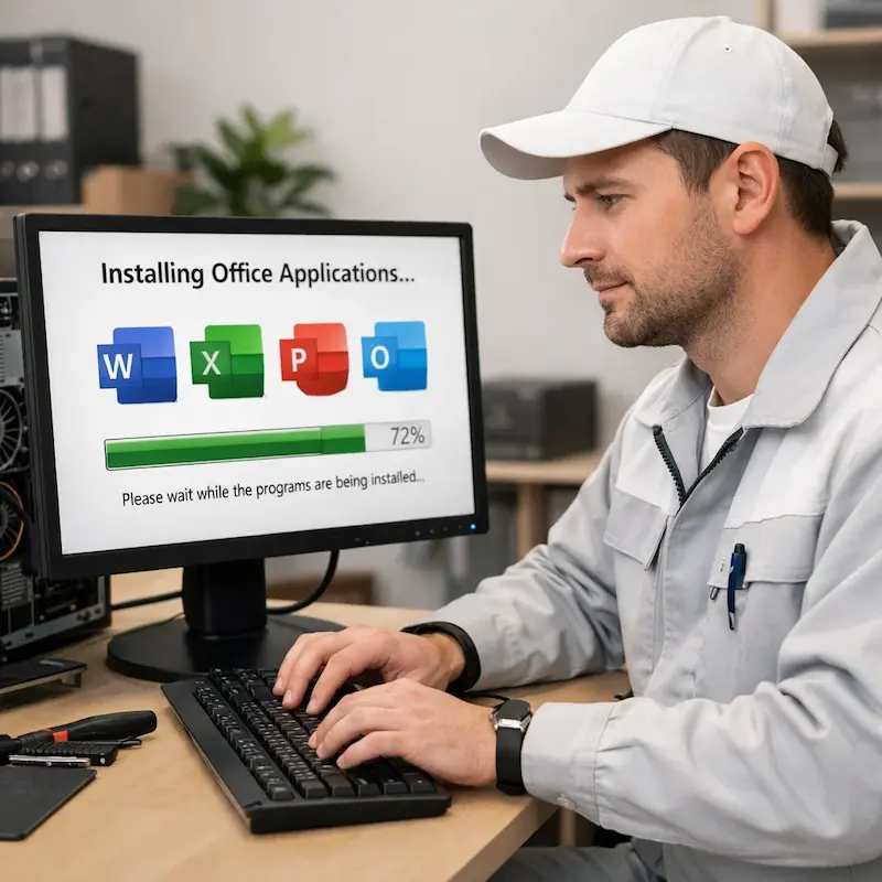 установка офисных программ на компьютер в Монино