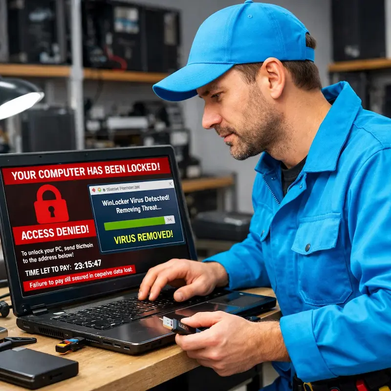 Поможем разблокировать компьютер и ноутбук в Монино